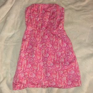 Vineyard Vines Shells Allover strapless dress